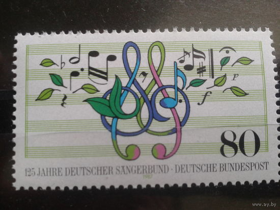 ФРГ 1987 Ноты, музыка** Михель-1,9 евро