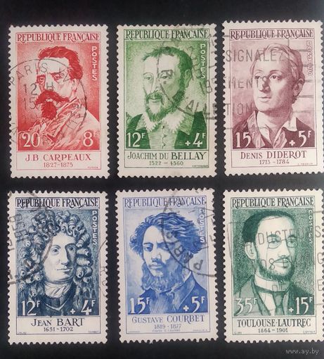 Франция.\294фк\1958  Красный Крест. Знаменитые французы
