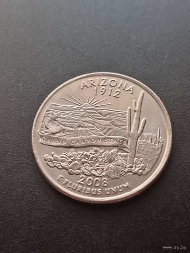 США 25 центов 2008 г. P - Аризона