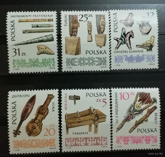 Польша 1985 Народные музыкальные инструменты
