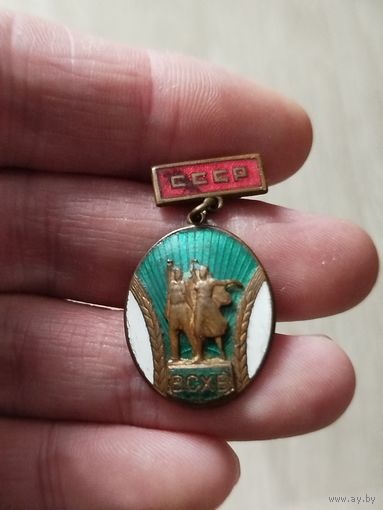 Тяжёлый знак ВСХВ с рубля