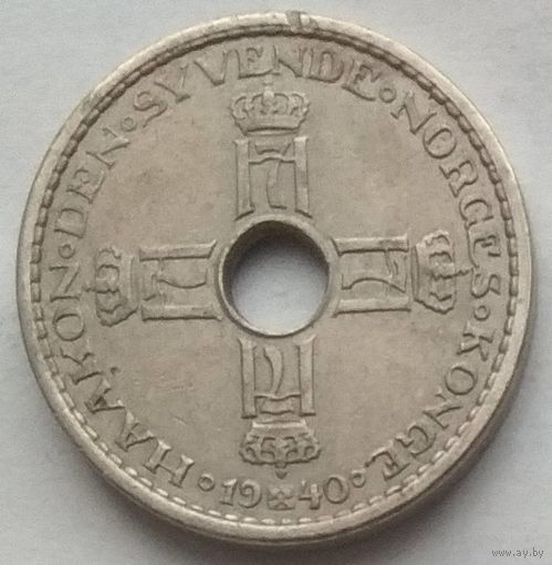 Норвегия 1 крона 1940 г.