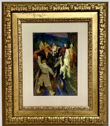 Стельмашонок В.И-Народный художник.Этюд,1968г.К/М. 21х27 см.