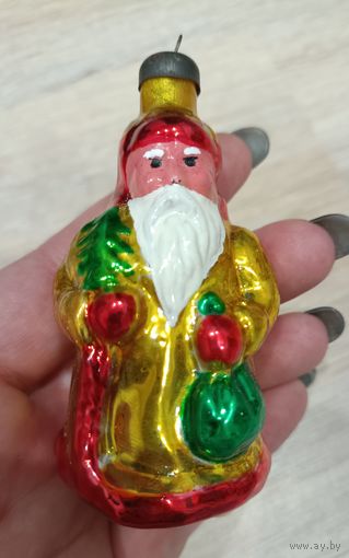 Елочные игрушки, стекло,дед мороз