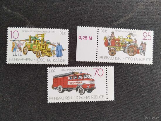 ГДР  1987  3 м пож.транспорт