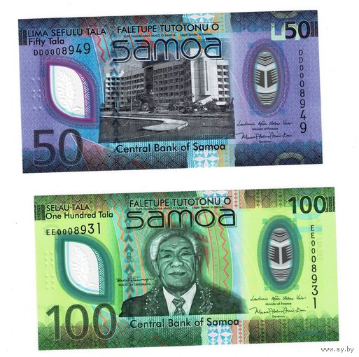 Самоа 50 и 100 тала 2025 года. Состояние UNC