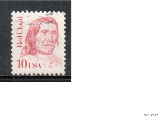 США-1987, (Мих.1940), гаш., Стандарт, Личности, Индейцы (одиночка),