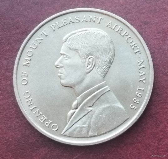 Фолклендские острова 50 пенсов, 1985 Открытие аэропорта Маунт-Плезант