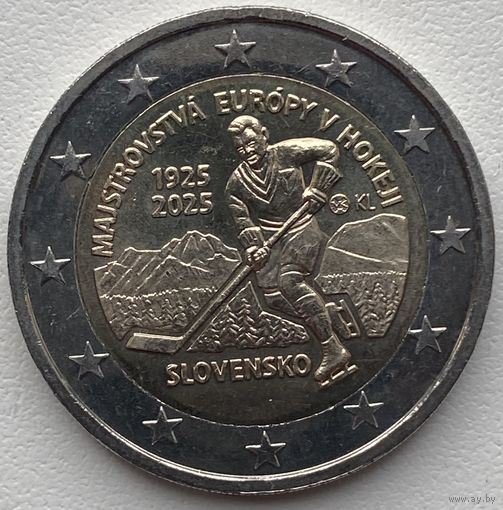 Словакия 2 евро 2025 г. 100-летие первого Чемпионата Европы по хоккею
