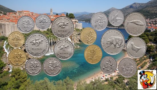 Хорватия набор 1, 2, 5, 10, 20, 50 лип; 1, 2, 5 кун 2022 года, UNC. Четный год! Последний год чекана легендарной куны! Предложите свою цену или обмен!