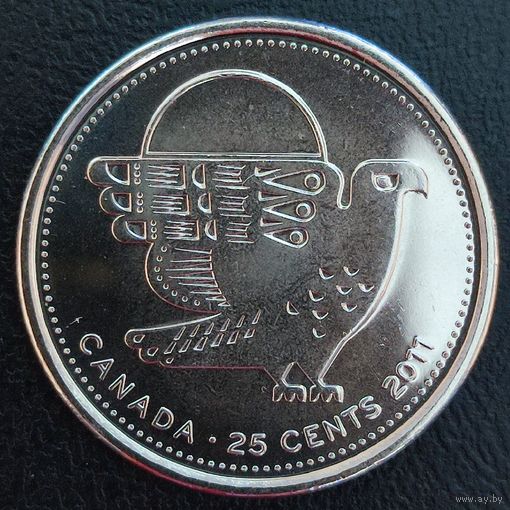 Канада 25 центов, 2011 Природа Канады - Сапсан (1.5.10)