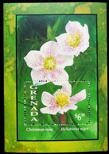 Гренада 1993, ФЛОРА, ЦВЕТЫ, блок, MNH