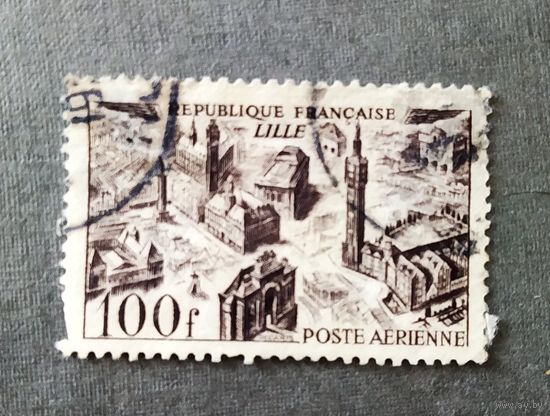 Марка Франция 1949 год Архитектура