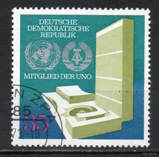 Принятие ГДР в члены Организации Объединенных Наций ГДР 1973 год серия из 1 марки