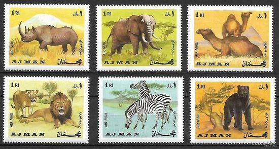 1969 Аджман 412-417 Фауна MNH
