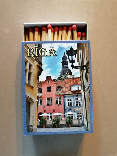 Латвия, города на спичечных коробках, Рига, 7 х 5 х 2 см, спички