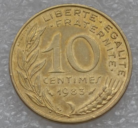 Франция, 10 сантимов 1983 г.