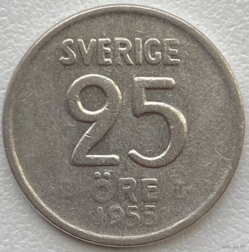 Швеция 25 эре 1955 г.