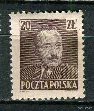 Польша - 1950 - Президент Болеслав Берут 20Zt - [Mi.551] - 1 марка. MNH.  (Лот 23JR)-T3P19