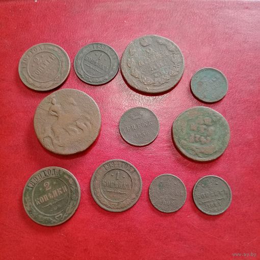 Большой сборный лот монет РИ 10 штук