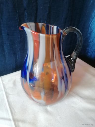 Кувшин цветное стекло СССР