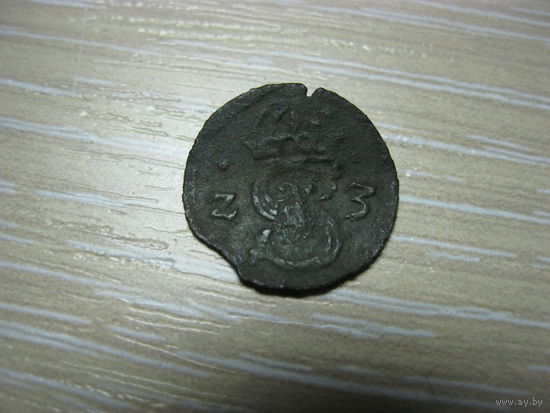 ВКЛ/ Litva/ Польша, денарий 1623 года, степень редкости R4 - Z 3 - Denar м.д. Лобженица