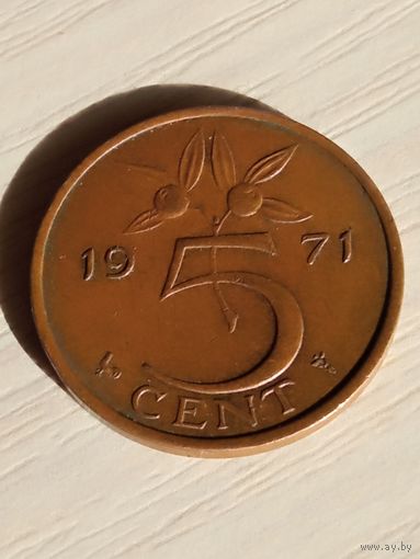 Нидерланды 5 центов 1971г.