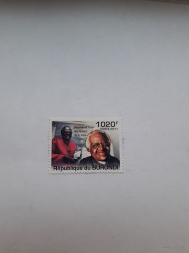 Марки Бурунди Лауреат Нобелевской премии Мира 1984 Д Туту
