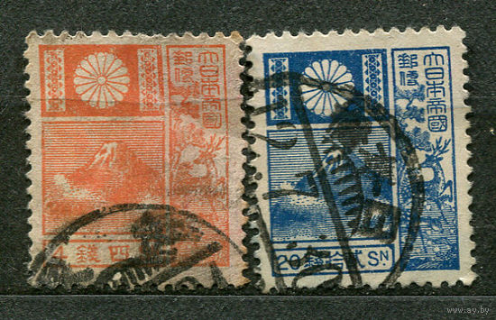 Вид на гору Фудзи. Япония. 1929. Серия 2 марки