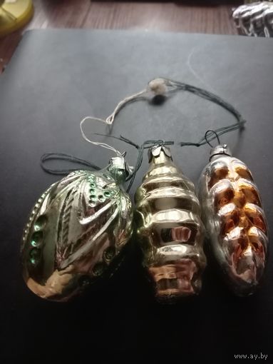 Ёлочная игрушка СССР 3 штуки