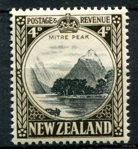 Британские колонии - Новая Зеландия - 1935г. - гора, 4 p - 1 марка - MNH [Mi 195]. #3-WB-102-B-1