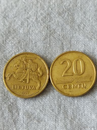 Литва 20 центов 1997 года. (4)