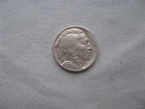 США 5 центов 1936 Бизон