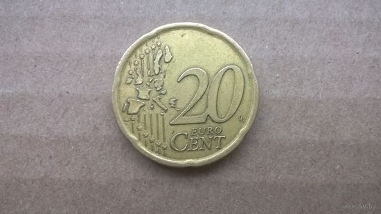 Испания 20 евроцентов, 2001г.  (U-)