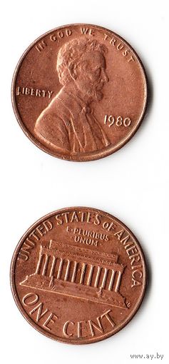 1 цент США 1980 года
