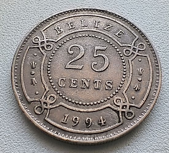 Белиз 25 центов, 1994.  5-2-25