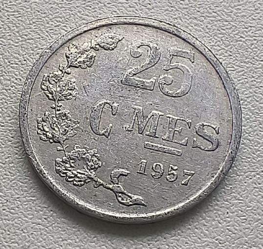 Люксембург 25 сантимов, 1957   5-6-47