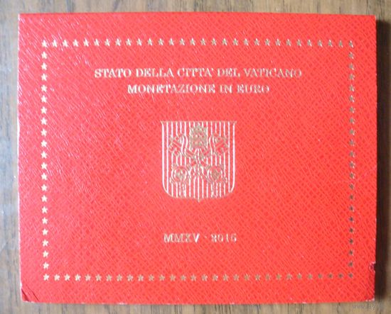 Блистер для евронабора монет Ватикана 2015 года