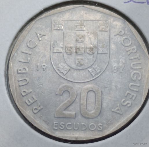 Португалия. 20 эскудо 1987 года.