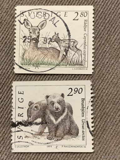 Швеция 1993. Дикие животные. Марки из серии