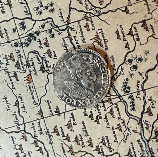 3 гроша 1593 Олькуш. Красивая патина.