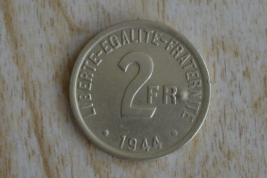 Франция 2 франка 1944