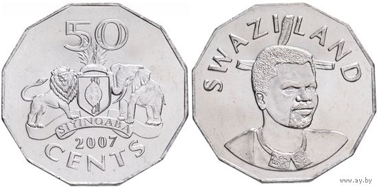 Свазиленд 50 центов, 2007 UNC