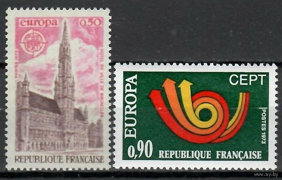 Франция 1973 Европа CEPT СЕПТ Почтовый рожок Собор **//АР