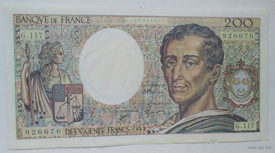 Франция 200 франков 1992 года.VF(2)