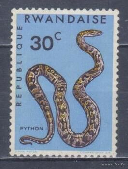 [136] Руанда 1967. Фауна.Рептилии.Змеи.Питон. MNH