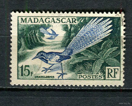 Французские колонии - Мадагаскар - 1954 - Флора и фауна 15Fr - [Mi.425] - 1 марка. Гашеная.  (Лот 75Fw)-T25P35