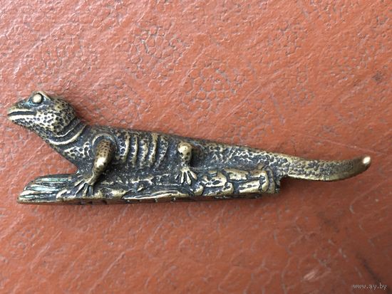 Ящерица, бронзовая миниатюра, шедевр бронзового литья