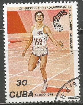 Куба. Авиа. Карибские игры. Бег. 1978г. Mi#2314.
