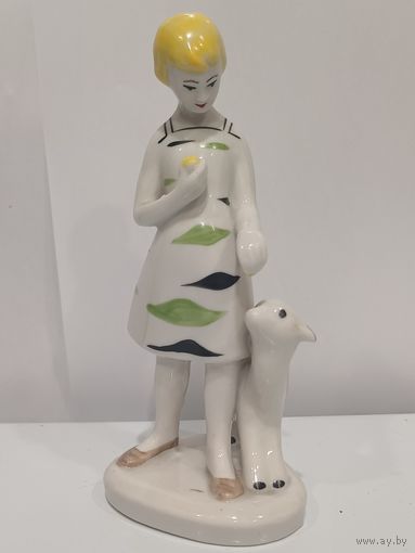 Все лоты с 1р.Девочка с козлёнком раннее клеймо